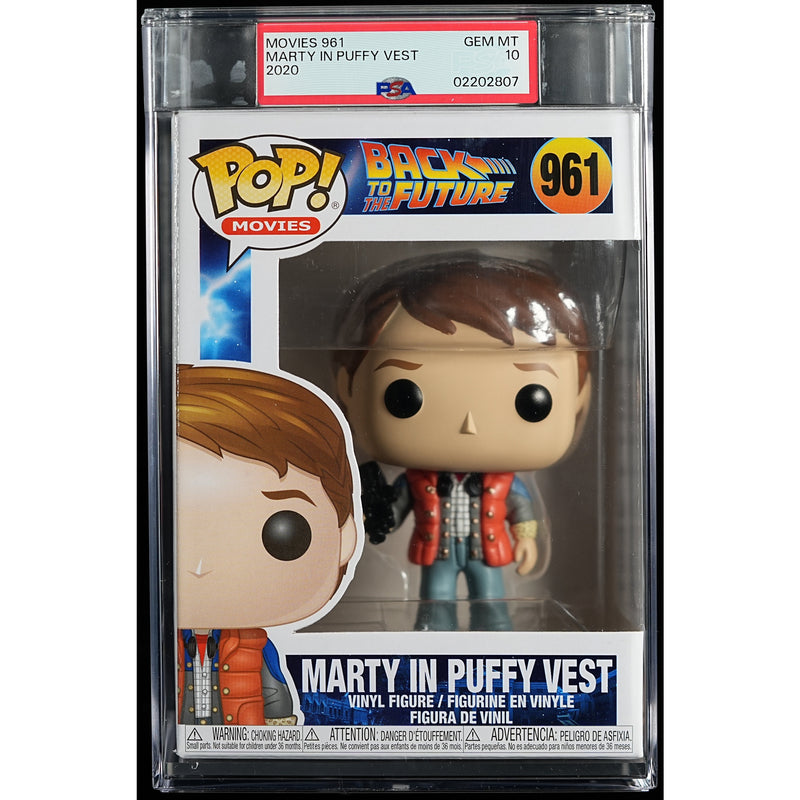 Funko Pop! Back to the Future: Marty in Puffy Vest PSA Graded Vinyl Figure