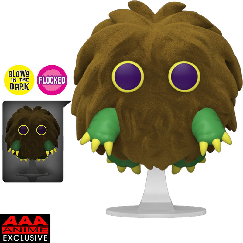 Funko Pop! Yu-Gi-Oh! Kuriboh Flocked Glow in the Dark AAA Exclusive Vinyl Figure