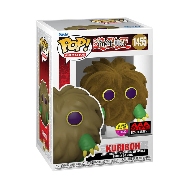 Funko Pop! Yu-Gi-Oh! Kuriboh Flocked Glow in the Dark AAA Exclusive Vinyl Figure