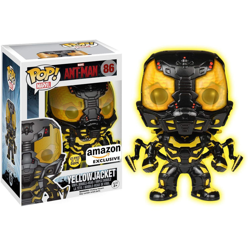 Funko Pop! Marvel Ant-Man: Yellowjacket Glow in the Dark Amazon Exclusive Vinyl Figure