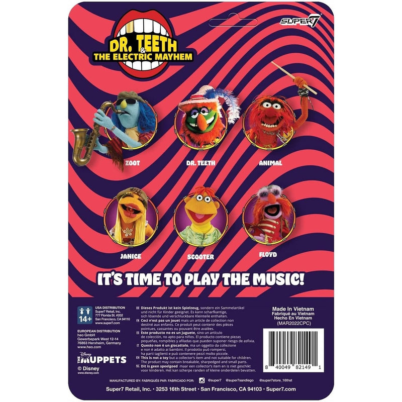 Super7 The Muppets Dr. Teeth & The Electric Mayhem: Dr. Teeth ReAction Figure