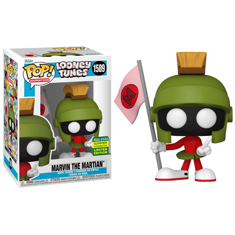 Funko Pop! Looney Tunes: Marvin The Martian with Martian Flag (2024 Summer Convention) Vinyl Figure