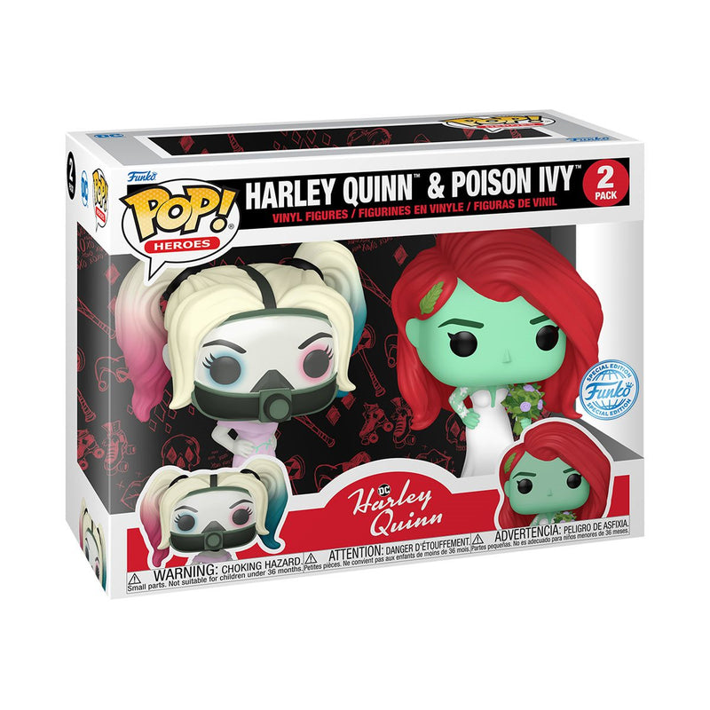 Funko Pop! DC Heroes: Harley Quinn and Poison Ivy Wedding EE Exclusive Vinyl Figure 2-Pack