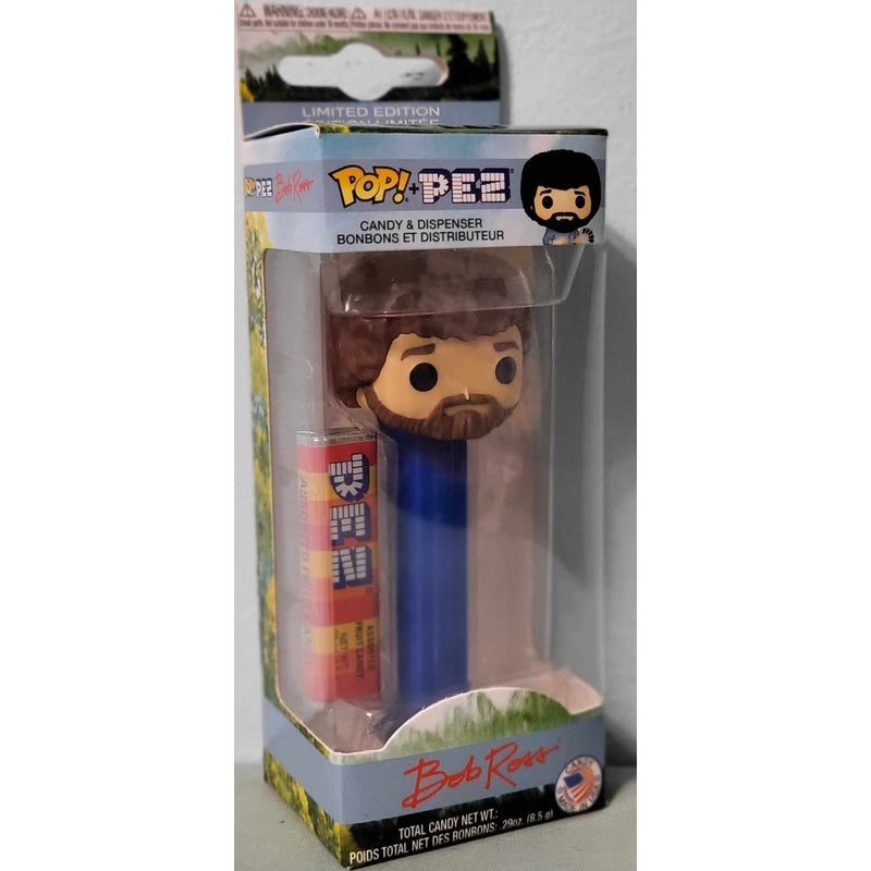 Funko Pop! PEZ The Joy of Painting: Bob Ross (Dark Blue Stem) Vinyl Figure