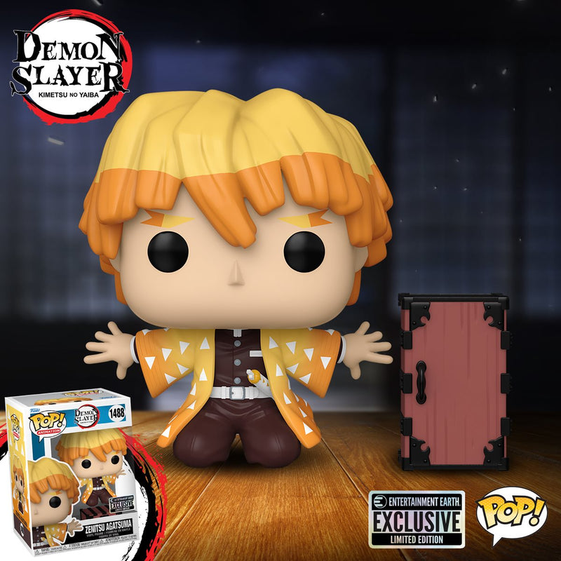 Funko Pop! Demon Slayer: Zenitsu Agatsuma Protecting Nezuko's Box EE Exclusive Vinyl Figure