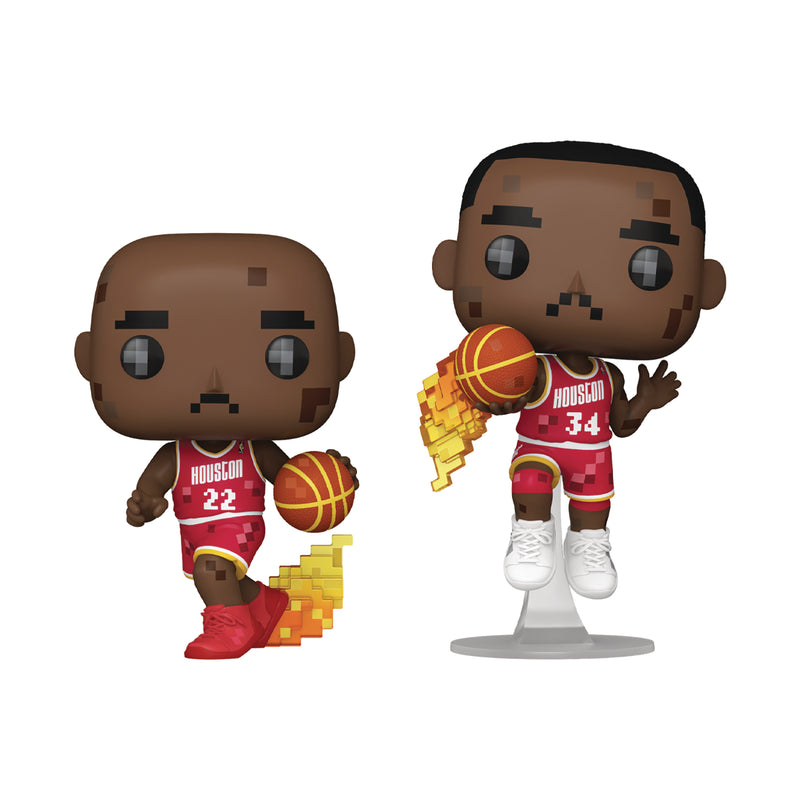 Funko Pop! NBA Jam Houston Rockets: Clyde Drexler and Hakeem Olajuwon Vinyl Figure 2-Pack