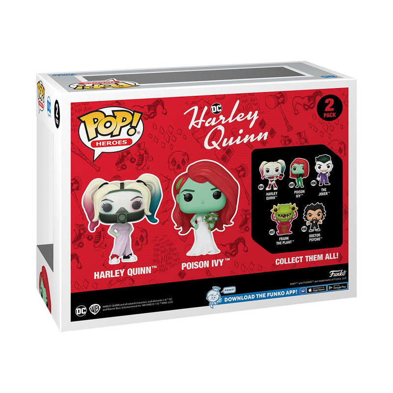 Funko Pop! DC Heroes: Harley Quinn and Poison Ivy Wedding EE Exclusive Vinyl Figure 2-Pack