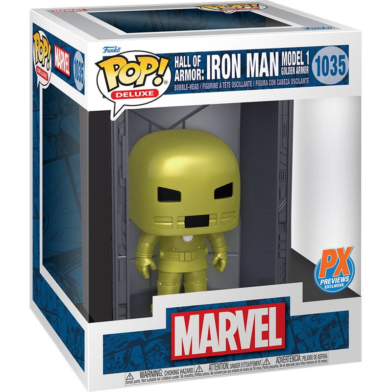 Funko Pop! Deluxe Marvel Iron Man Hall of Armor: Iron Man Model 1 Vinyl Figure