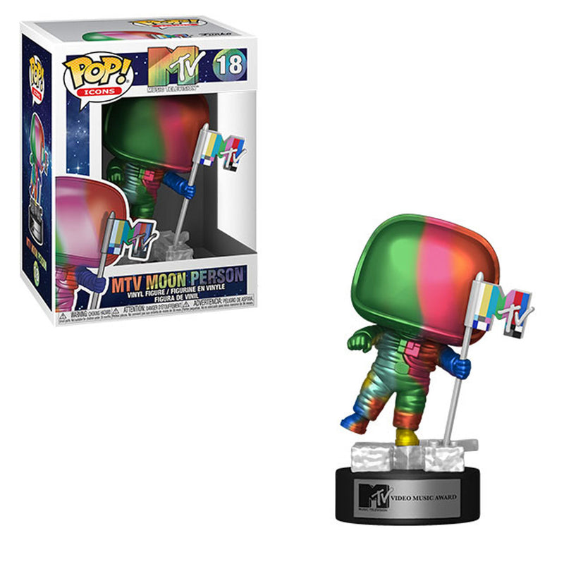 Funko Pop! Vinyl MTV: MTV Moon Person in Rainbow Metallic Vinyl Figure