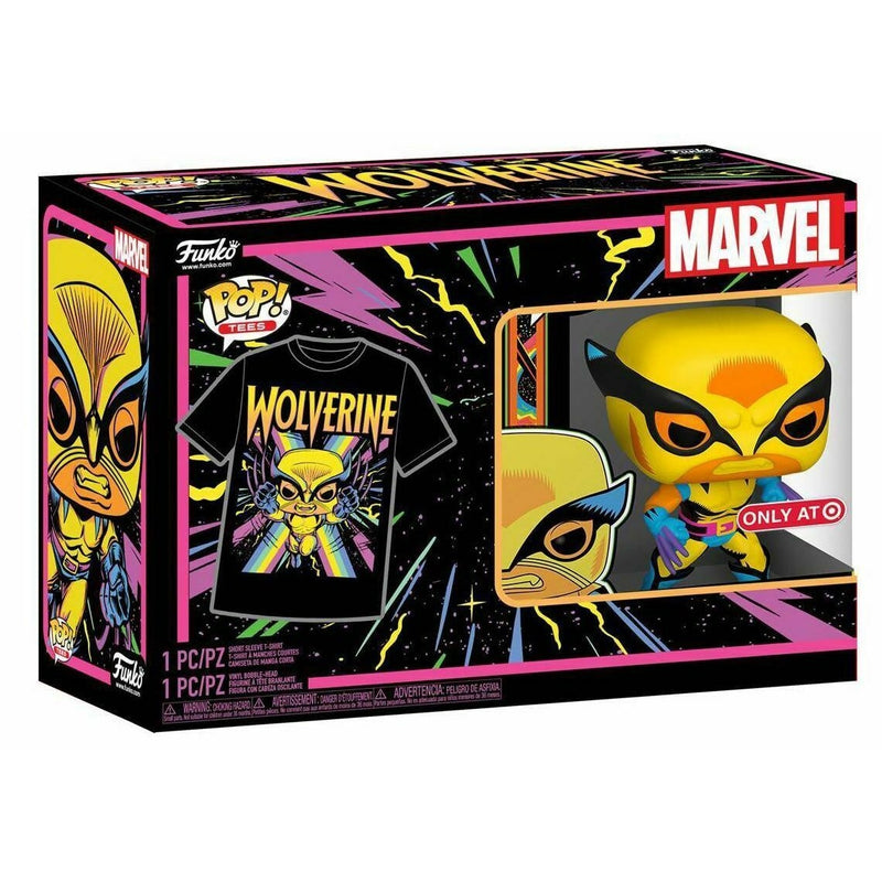 Funko POP! Multi-Pack Marvel: Black Light Wolverine & Medium T-Shirt 2-Pack (Target Exclusive) Vinyl Figure