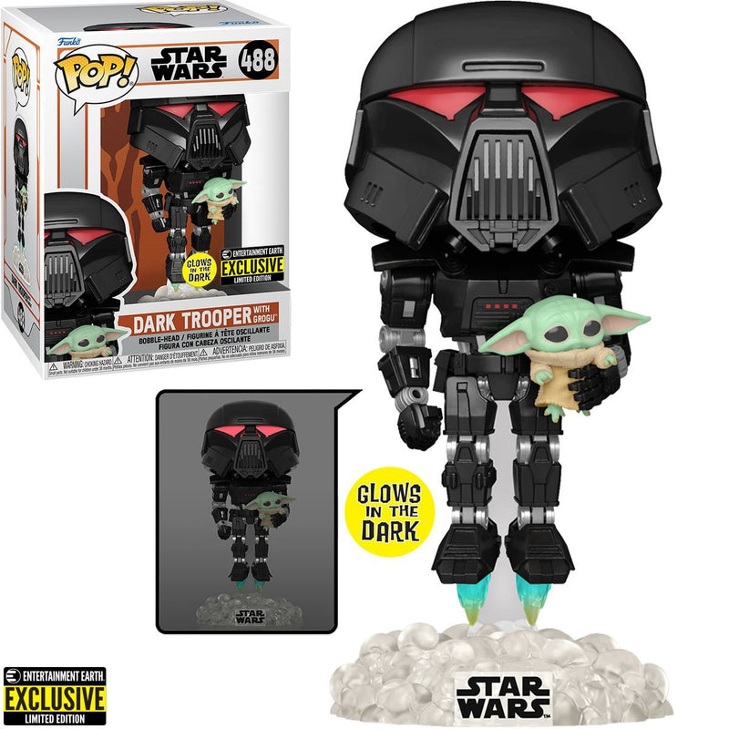 Star Wars The Mandalorian: Dark Trooper with Grogu