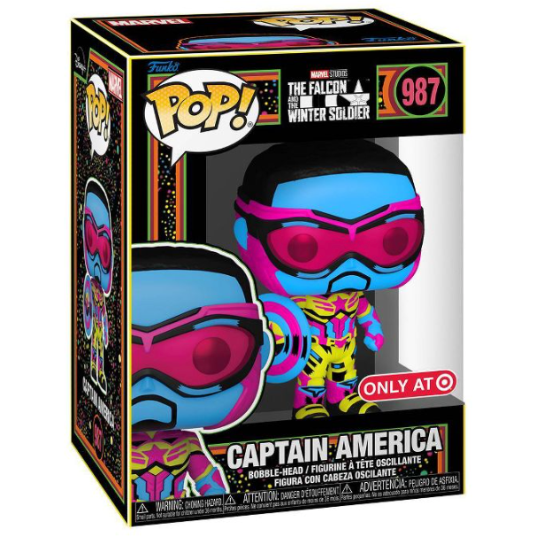 Funko Pop Falcon and Winter Soldier Captain America Blacklight Exclusive Vinyl Figure